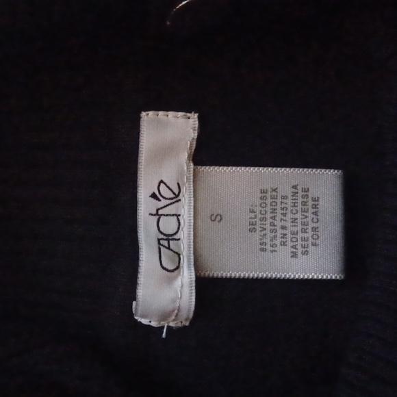 Cache Black and Gray Cowl Neck Sweater - S - Picture 5 of 7